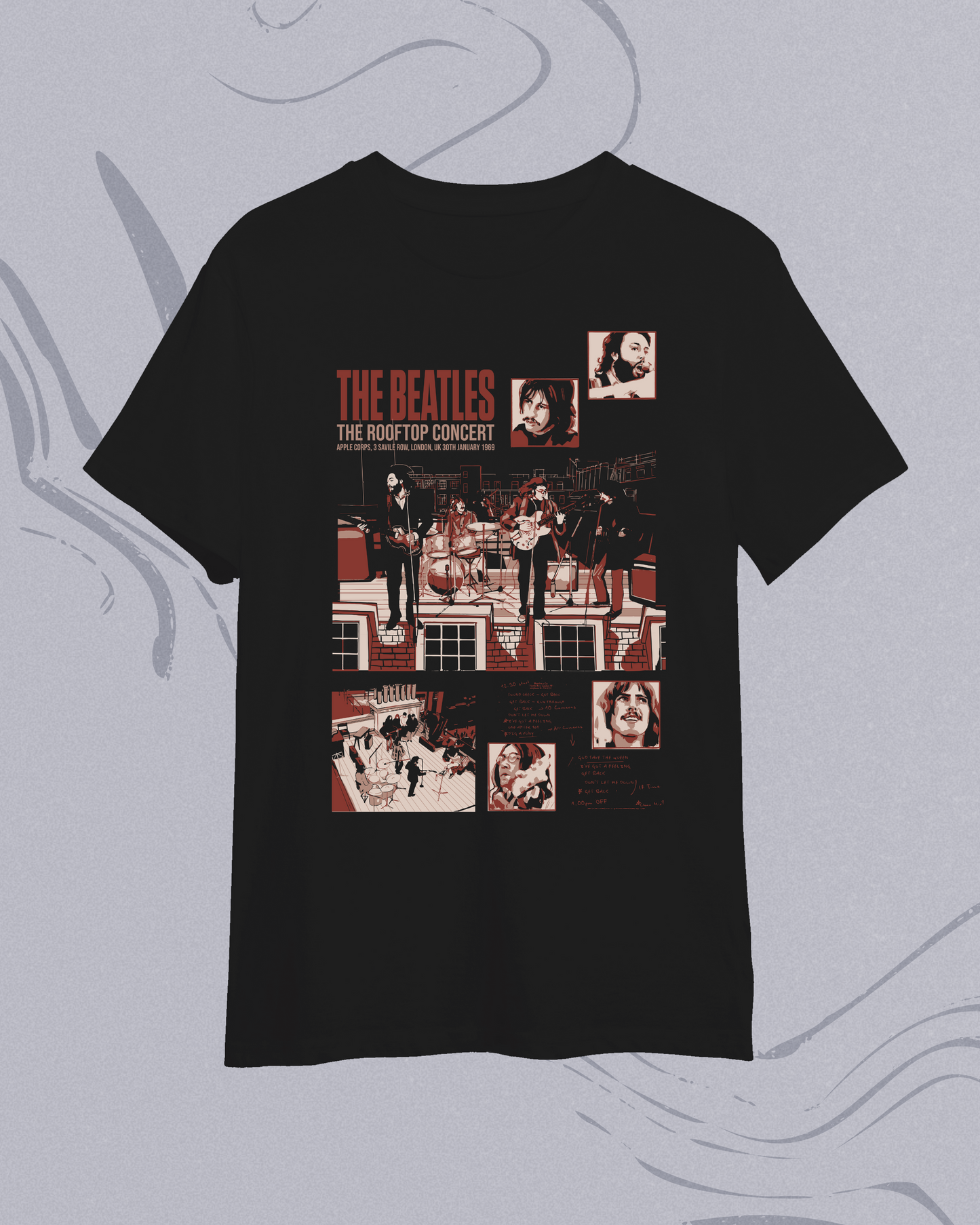 Remera THE BEATLES ROOFTOP CONCERT