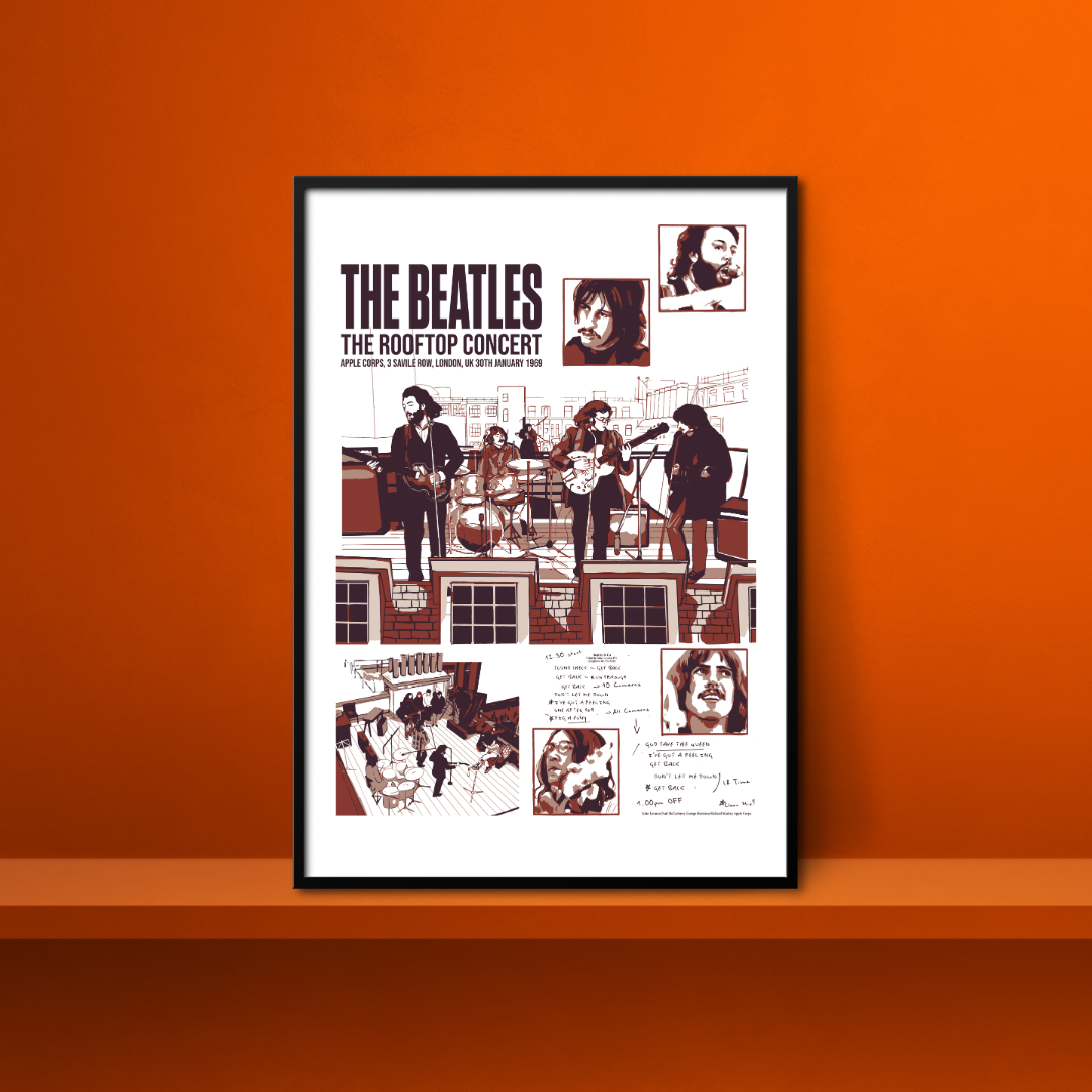 Lámina THE BEATLES - THE ROOFTOP CONCERT